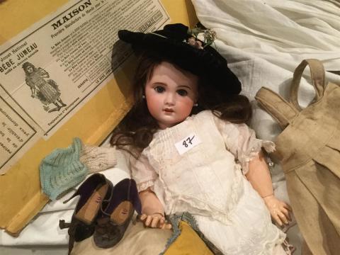 PETITE DEP/ JUMEAU_POUPEE ANCIENNE TETE PORCELAINE_41cm EUR 230,00