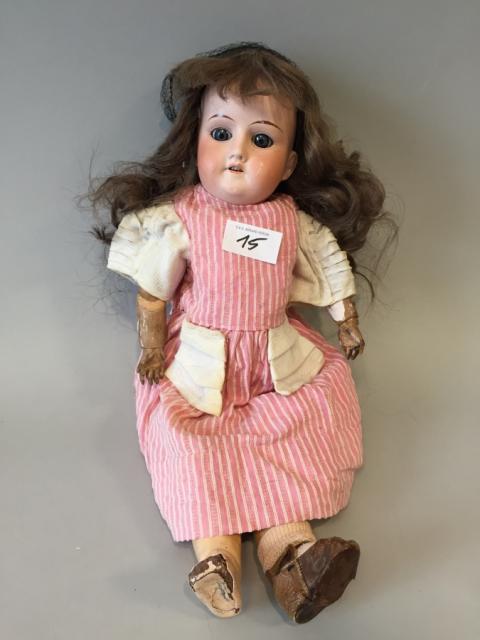 PETITE POUPÉE ANCIENNE tête porcelaine marquages nuque Germany 390 13
