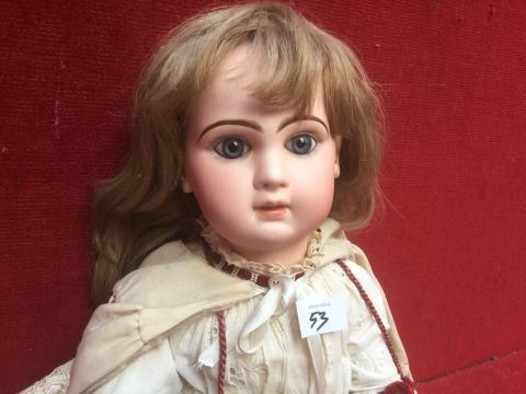 RARE TÊTE DE poupée ancienne en porcelaine 14cm / 5,5 Antique CHINA