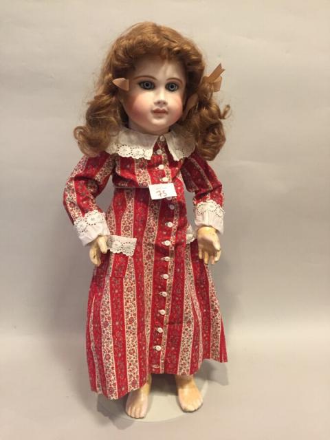 Rare Poupée Ancienne Schmidt 19e Siècle - Tête En Composite, 40 Cm - État D'origine
