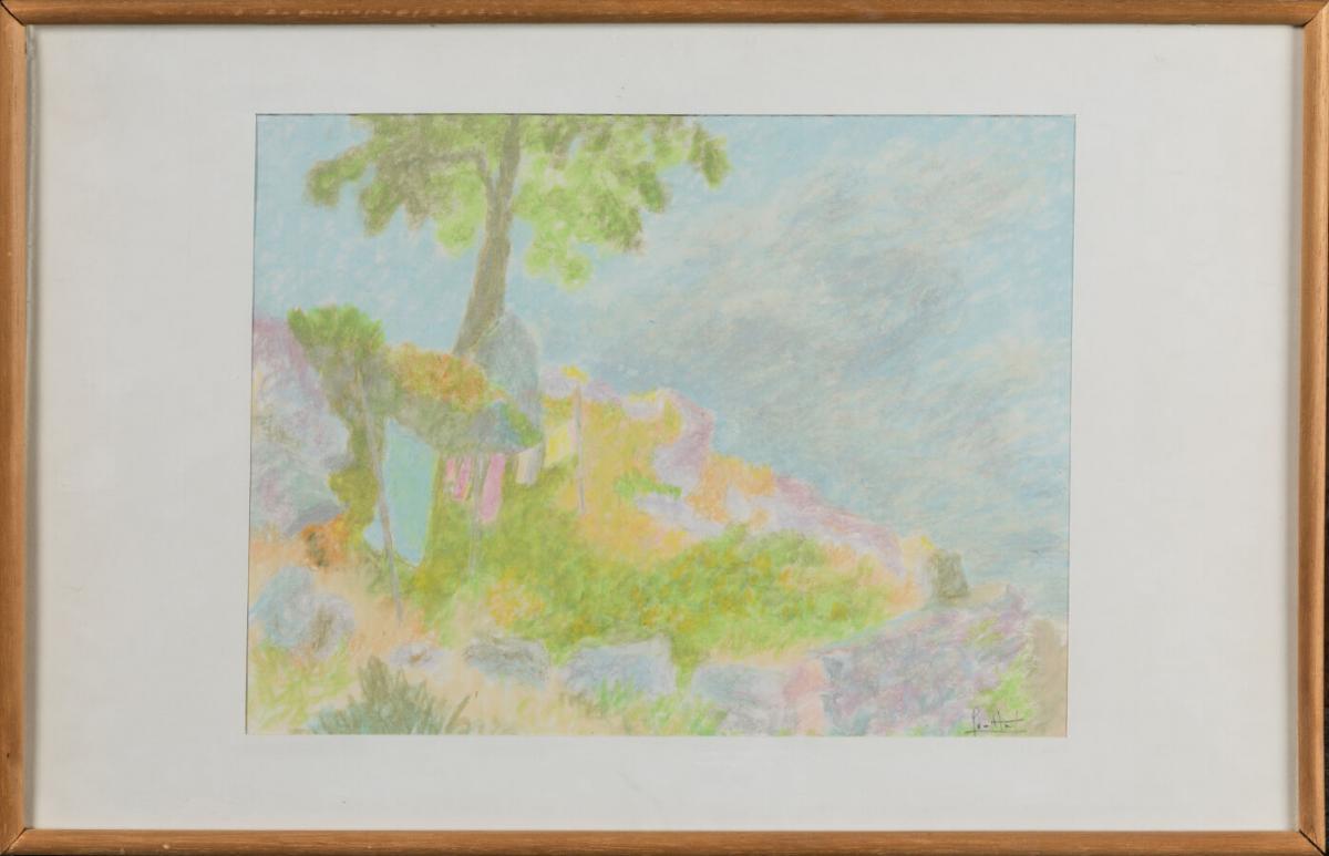 Pastel Original Par Gabriel Gouttard (1927-2015) - Élève De Louis Bertola - Œuvre Signée