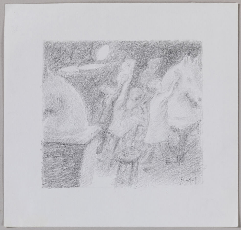 Dessin Original Au Crayon - Gabriel Gouttard (1927-2015) - Élève De Louis Bertola - Signé