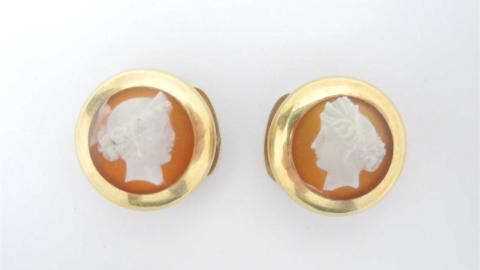 Lot De Boutons Bijoux Anciens - Doré & Vert - Pour Veste Et Manteau