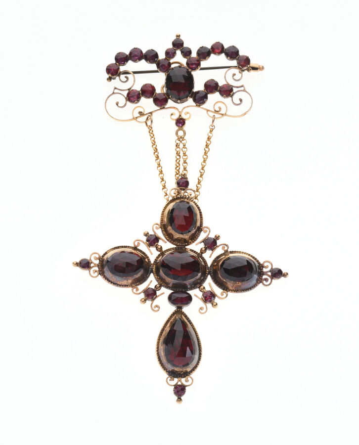 Rare ANCIENNE BROCHE En Email Cloisonné Turc Turkish XIXe