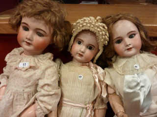ancienne poupée bébé de caractère triple faces taille