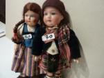 Lot de 2 poupées : charmant petit garçon écossais « Armand Marseille...