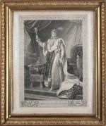 Napoléon le Grand, Gravure d'après le Baron Gérard, cadre en...