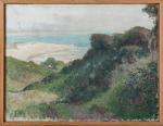 Henri BOUCHÉ-LECLERCQ (1878- ?). La côte et la mer, 1912. Huile...