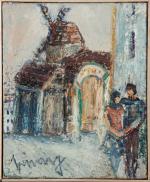 Jean VINAY (1907-1978). Montmartre. Huile sur toile. Signée en bas...