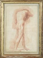 Nicolas-Bernard LEPICIE (1735-1784). "Académie d'homme". Sanguine. 50 x 33 cm....