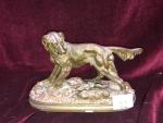 ECOLE FRANCAISE du XIXème siècle dans le gôut de Barye."Setters"bronze...