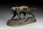 Pierre-Jules Mène (1810-1879)
" Chien épagneul anglais (Médor) "
Bronze à patine...