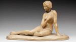 Albert Figay (1907-2004). " Femme nue assise ". Terre cuite