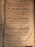 MONSEIGNEUR SIMON, "Le Grand Dictionnaire de la Bible", Lyon, 1703,...