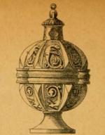 Placide POUSSIELGUE-RUSAND (1824-1889). Encensoir en bronze argenté de forme sphérique...