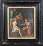 Attribué à Simon de VOS (1603-1676). "Le Christ au roseau"....