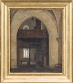 Attribué à François Marius GRANET (1775 - 1849). "Intérieur d'église"....