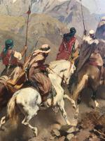 Alberto PASINI (1826-1899). " Passage de cavaliers dans l'Atlas ",...