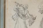 Théodore GERICAULT (1791-1824) "Etude  de danseuses antiques" et "...