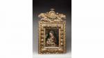 ECOLE ITALIENNE du XVIIème siècle. Vierge à l'Enfant. Huile sur...
