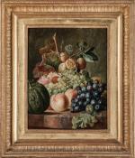 Toile. 42,6 x 35,1 cm. Signé en bas à gauche : P:T:V: Brsusfel / fecit , 1793. Restaurations anciennes Toile. 42,6 x 35,1 cm. Signé en bas à gauche : P:T:V: Brsusfel / fecit , 1793. Restaurations anciennes