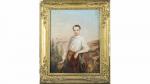 ECOLE FRANCAISE du XIXème siècle (Elise CEA ?). "Portrait de...