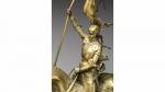 Emmanuel FREMIET (1824-1910). " Jeanne d'Arc équestre ". Groupe en...