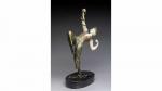 Samuel LIPCHYTZ (1880-1943). " Danseuse au serpent ". Bronze chryséléphantin...