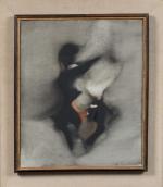 Jean JANOIR (1929-2012), " En gris ". Huile sur toile,...