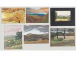André Sornay (1902-2000).« Paysages ».Six techniques mixtes