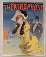 Jules Chéret (1836-1932). " Théâtrophone ". Lithographie en couleurs. Signée....