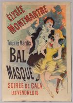Jules Chéret (1836-1932). " Bal masqué / Elysée Montmartre "....