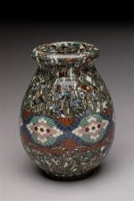 Gerbino. Vase de forme ovoïde à col ouvert en céramique...