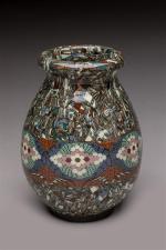 Gerbino. Vase de forme ovoïde à col ouvert en céramique...