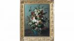 Hippolyte NOËL (1828-?). "Bouquet de fleurs". Huile sur toile