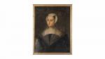 ECOLE FRANCAISE fin XVIIème siècle."Portrait de Dame de qualité en...