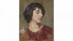 R. SERVANT ( Fin XIXème-Début XXème). " Portrait de femme...
