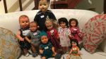 Lot de 8 poupées celluloïd plastique dur caoutchouc