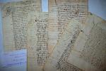 (Ardèche) Testaments manuscrits du XVI et du XVII siècle. Ensemble...