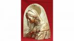 SCULPTURE en plâtre doré représentant la Vierge de l'Annonciation dans...