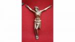 Lot de deux CHRIST crucifiés en bronze doré. Milieu du...