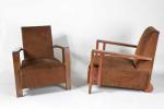 André Sornay (1902-2000)  Deux  fauteuils de salon en...
