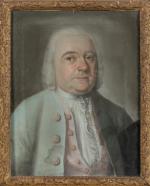 Ecole FRANCAISE, 1758
Portrait de Monsieur Merandon, négociant à Beaune
Pastel contrecollé...