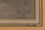 Jean-Baptiste MILLET 
(Gréville-Hague 1831  Auvers-sur-Oise 1906)
L'étang
Crayon
26,5 x 41,5 cm...