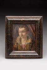 Ecole FRANCAISE du XVIe siècle. "Portrait de Dame" Huile sur...