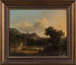 ECOLE FRANCAISE début du XIXe siècle
Paysage 
Sur sa toile d'origine
32...