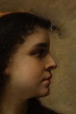 Saint-Jean GIRARD (1849-1910).
Portrait de profil d'une jeune femme orientale.
Huile sur...
