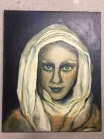 Nadine MOREAU - La jeune berbère, huile sur toile. 61...