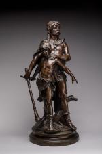 Henri Plé (1853-1922)
« Gaulois et son fils »
Groupe en bronze...