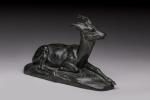 Pierre Jules Mène (1810-1879)
« Jeune cerf couché »
Sujet en bronze...